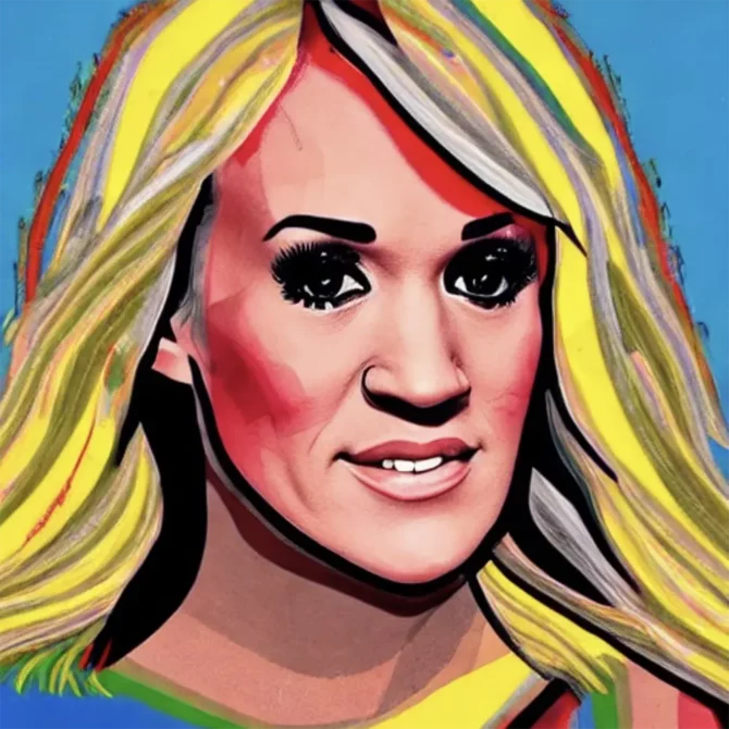 Carrie-Underwood in the style of David Hockney     5